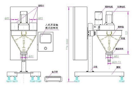 半自动粉剂灌装机原理图